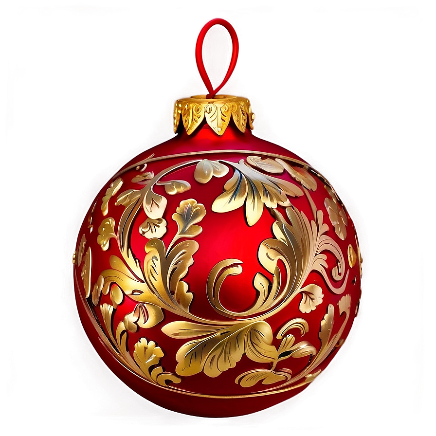 Red Ornament Design Png Cyf17