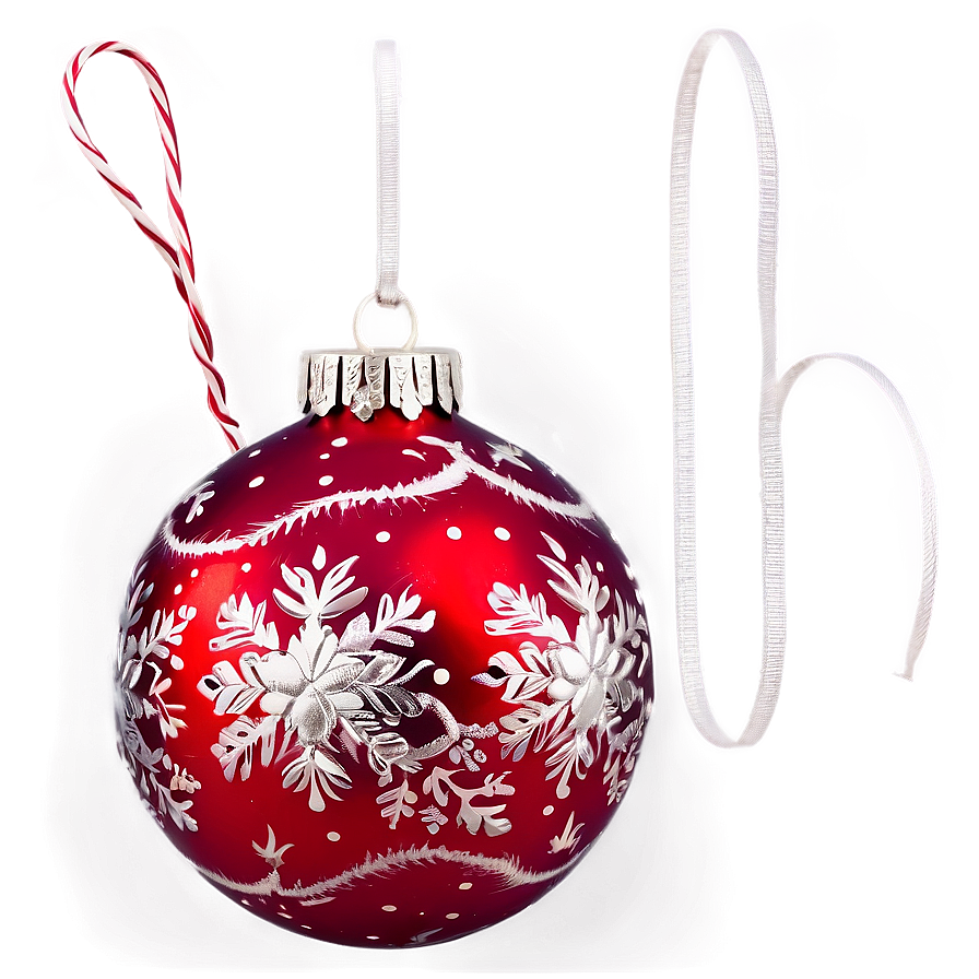 Red Ornament Set Png Poi36