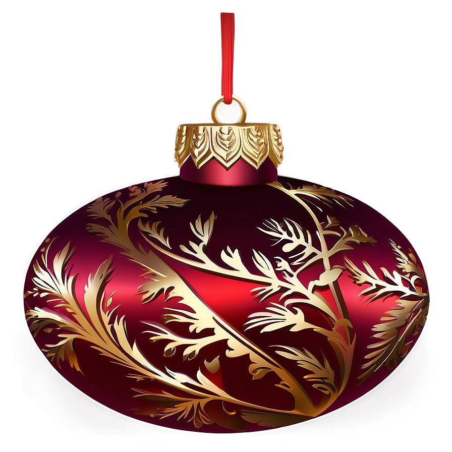 Red Ornament Silhouette Png Guh79