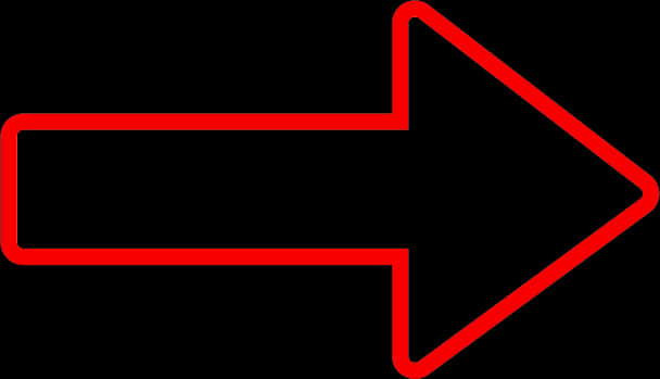 Red Outline Arrow Graphic PNG with transparent background