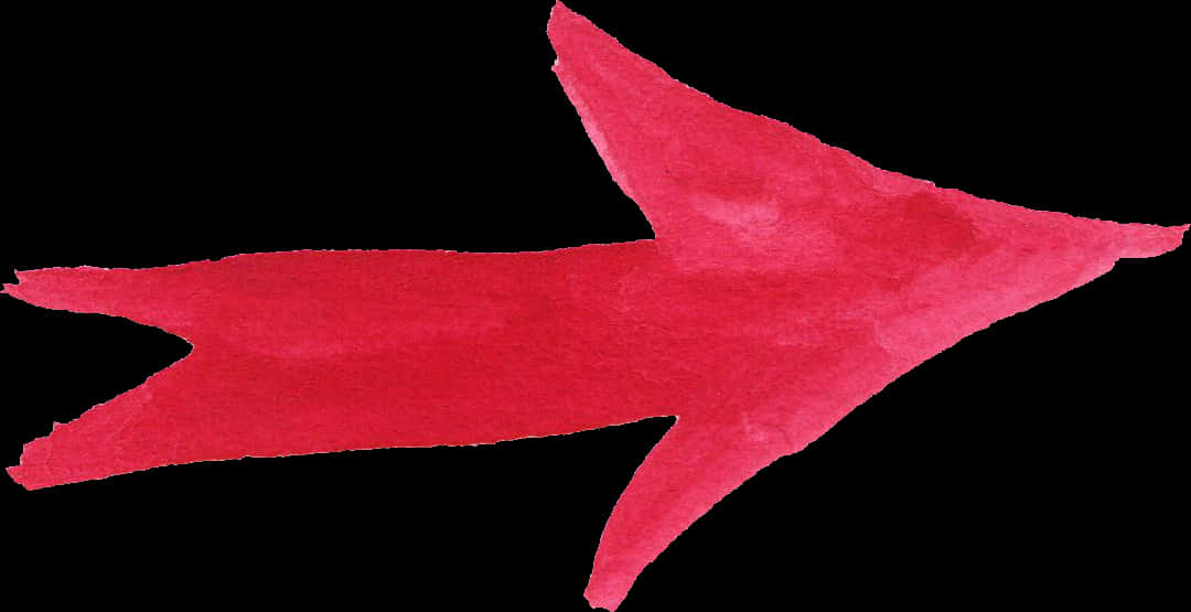 Red Paper Arrow Cutout PNG with transparent background