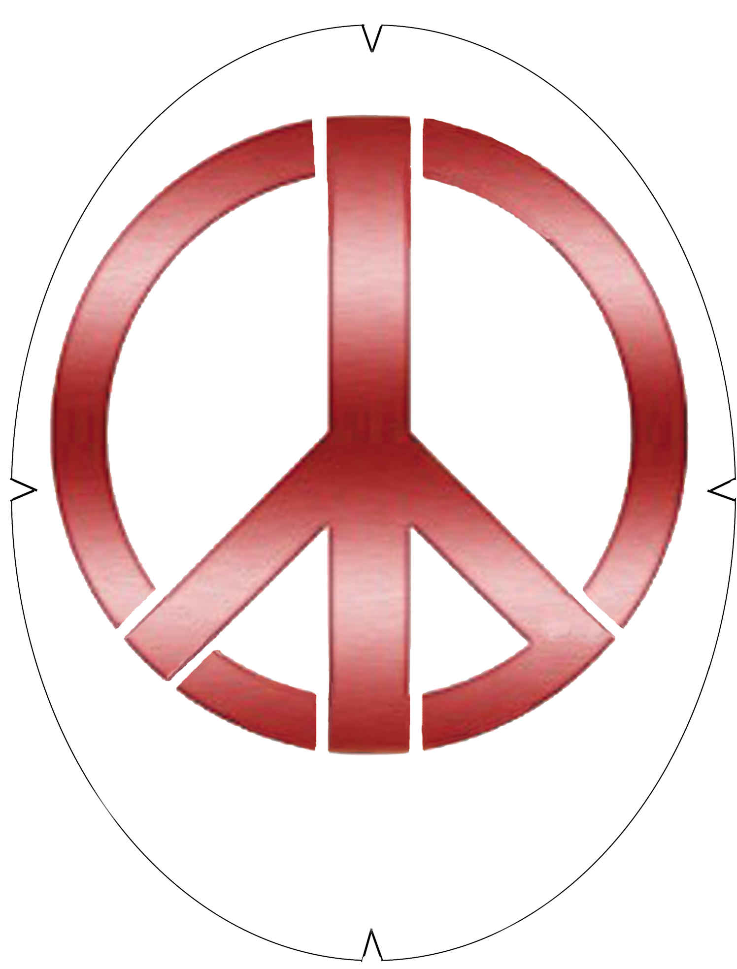 Red Peace Symbol Transparent Background