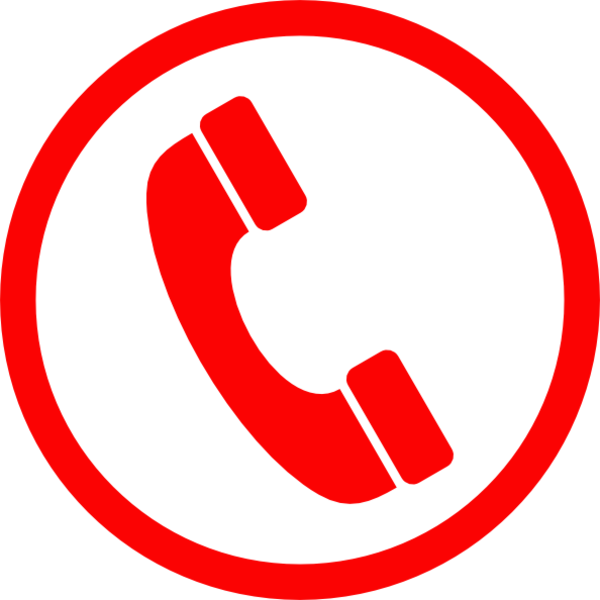 Red Phone Icon Graphic