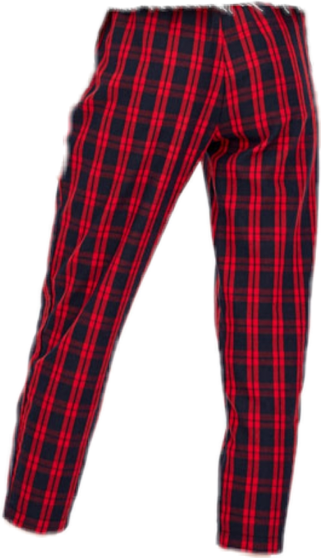 Red Plaid Pants Isolated PNG with transparent background