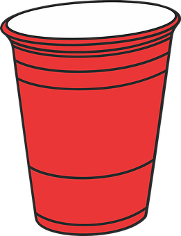 Red Plastic Cup Vector PNG with transparent background