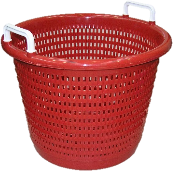 Red Plastic Laundry Basket