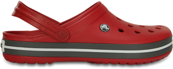 Red Platform Crocs Shoe