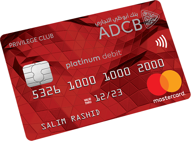 Red Platinum Debit Card A D C B