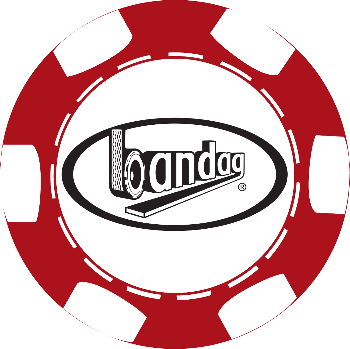 Red Poker Chip Bandag Logo