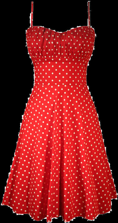 Red Polka Dot Dress Spaghetti Straps