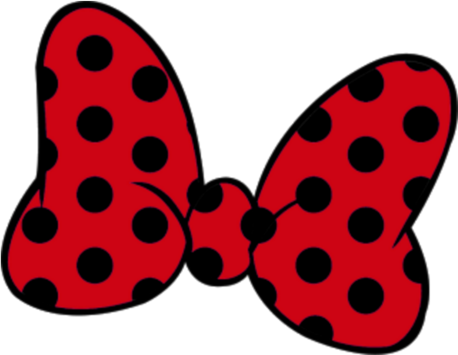 Red Polka Dotted Bow Illustration