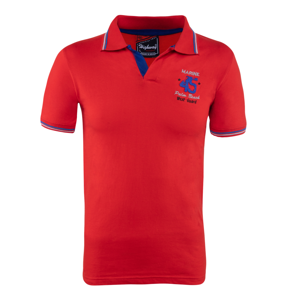 Red Polo Shirt Marine Design