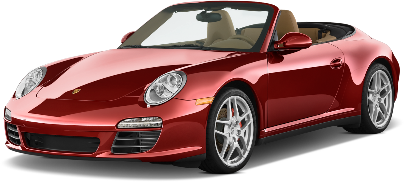 Red Porsche911 Cabriolet Side View