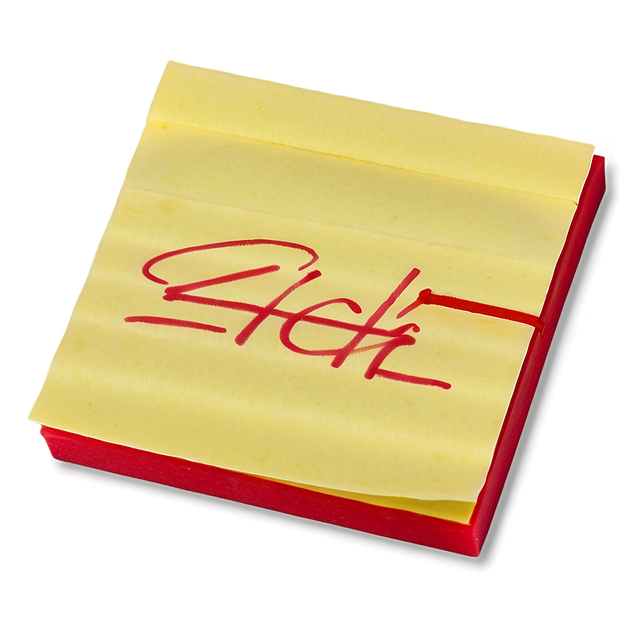 Red Post It Note Png 67