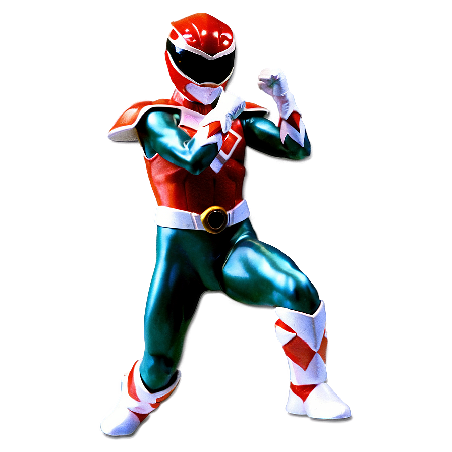 Red Power Ranger Action Pose Png Pad