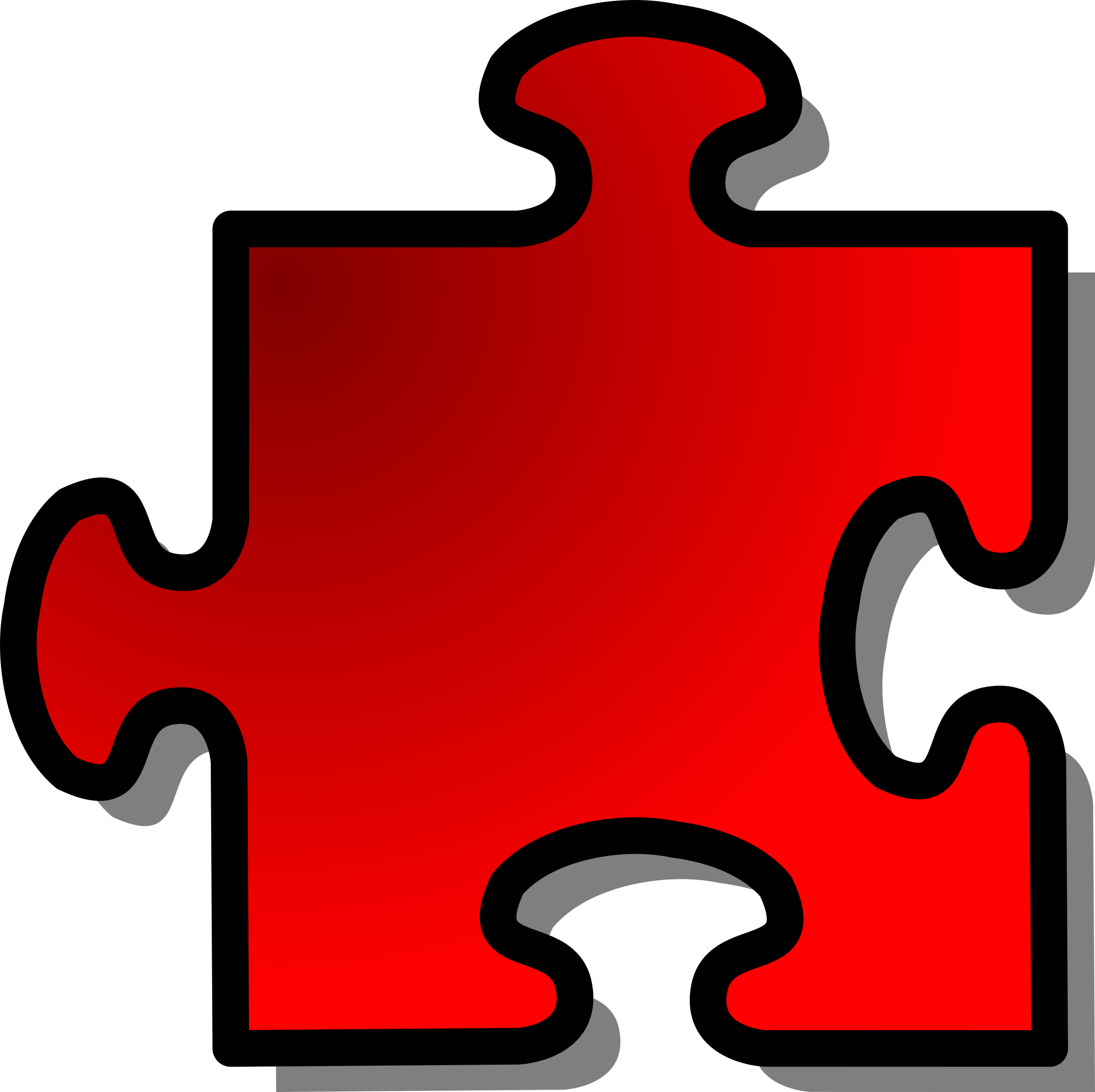 Red Puzzle Piece Graphic