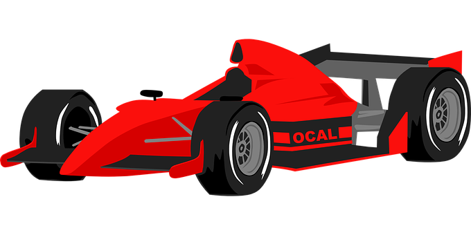 Red Racing Car Illustration.jpg PNG with transparent background