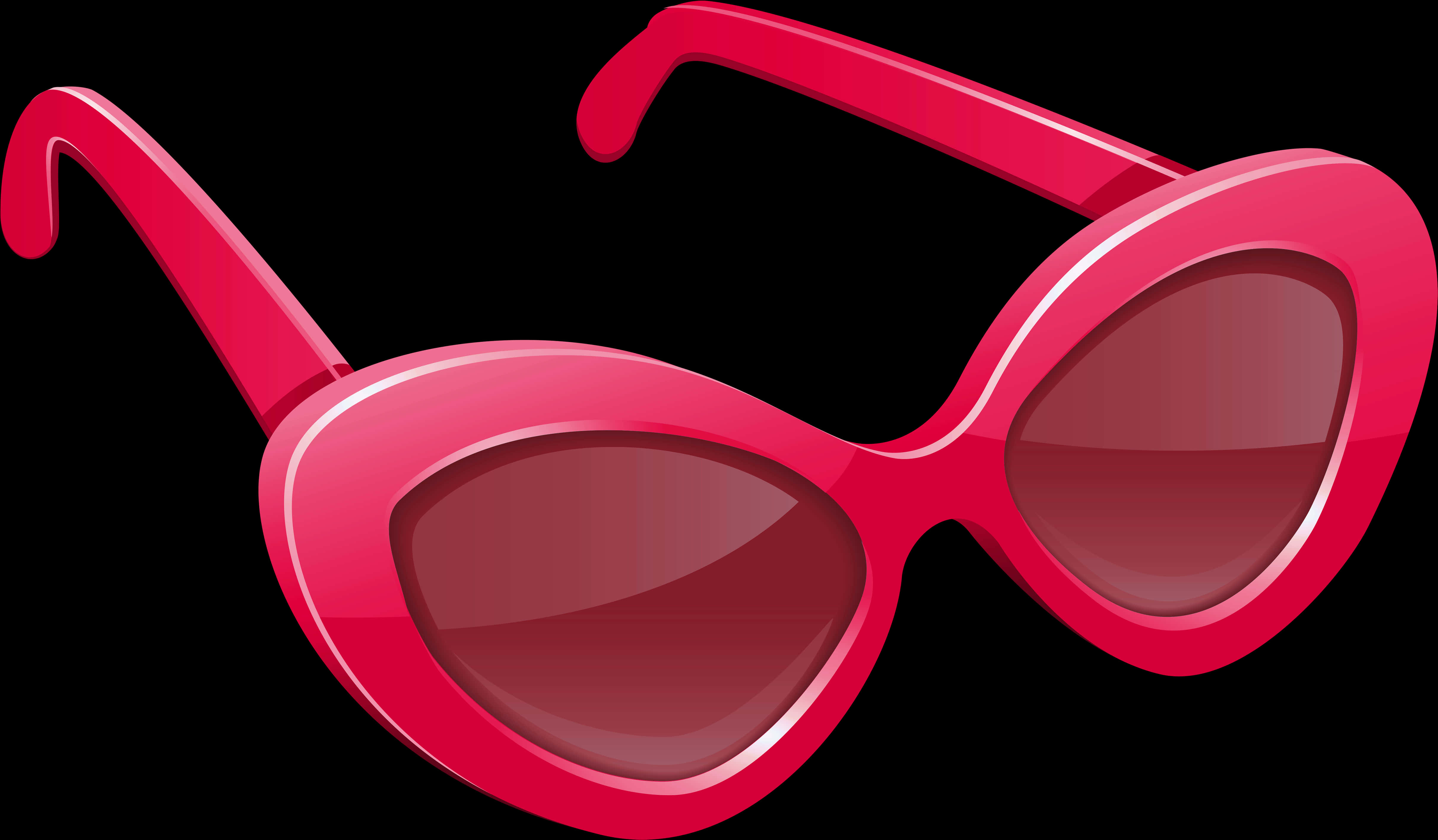 Red Retro Sunglasses Vector