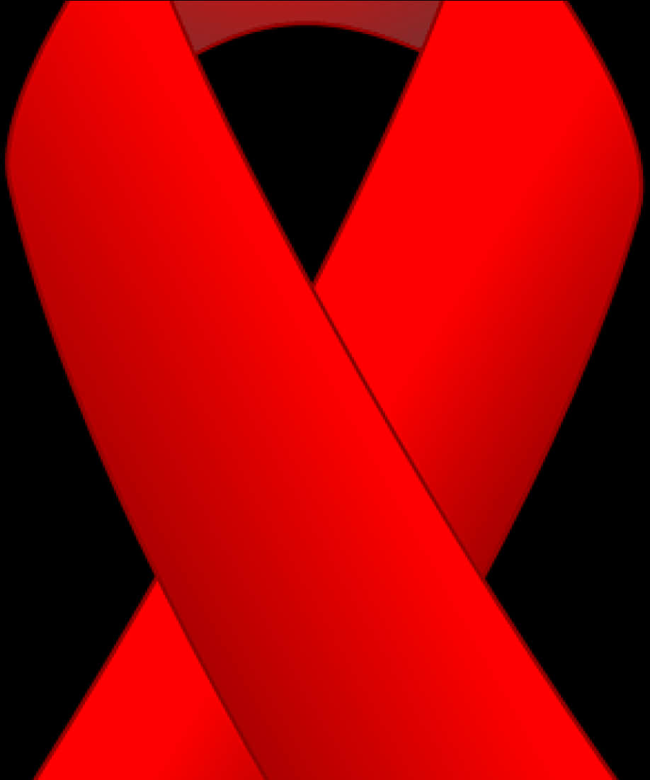 Red Ribbon Awareness Symbol PNG image with a transparent background, free high-resolution download