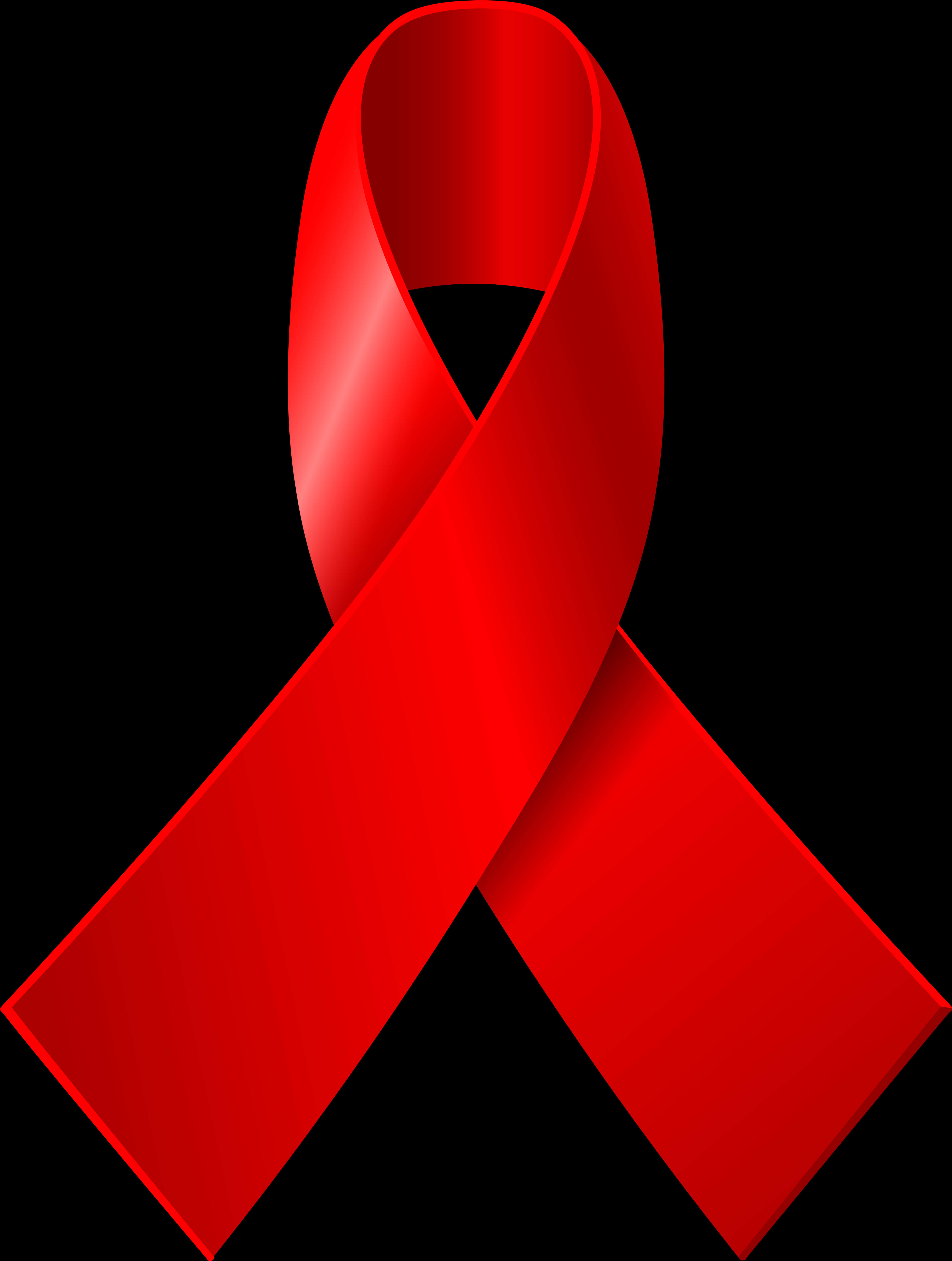 Red Ribbon Awareness Symbol PNG image with a transparent background, free high-resolution download