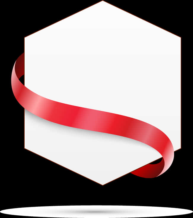 Red Ribbon Blank Tag Design PNG image with a transparent background, free high-resolution download