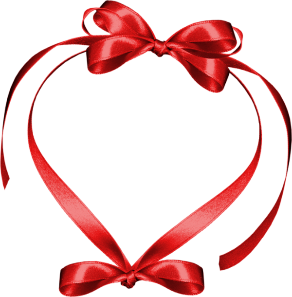 Red Ribbon Heart Shape