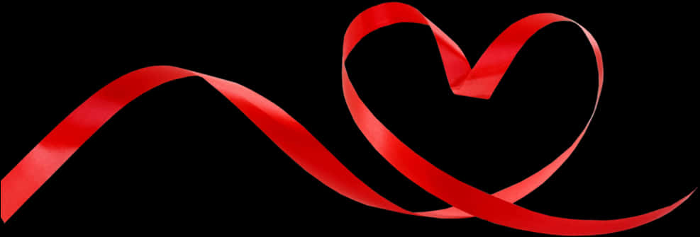 Red Ribbon Heart Shape