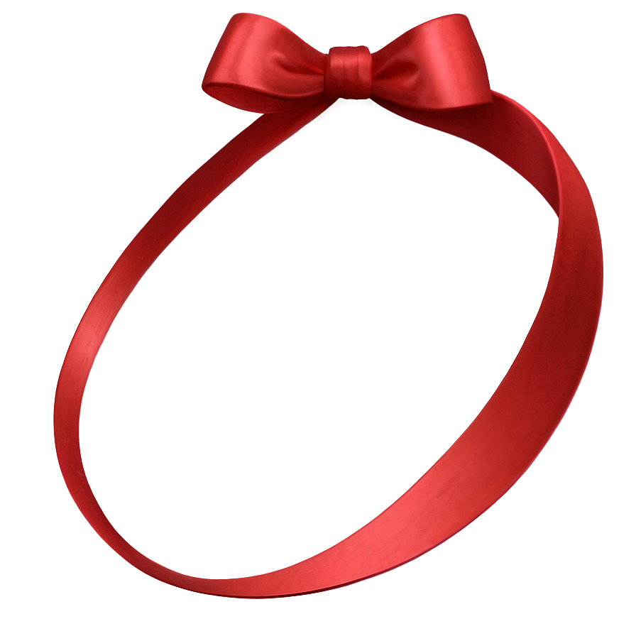 Red Ribbon In Circle Shape Png Yqk