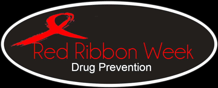Red Ribbon Week Drug Prevention Logo PNG image with a transparent background, free high-resolution download