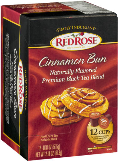 Red Rose Cinnamon Bun Tea Box