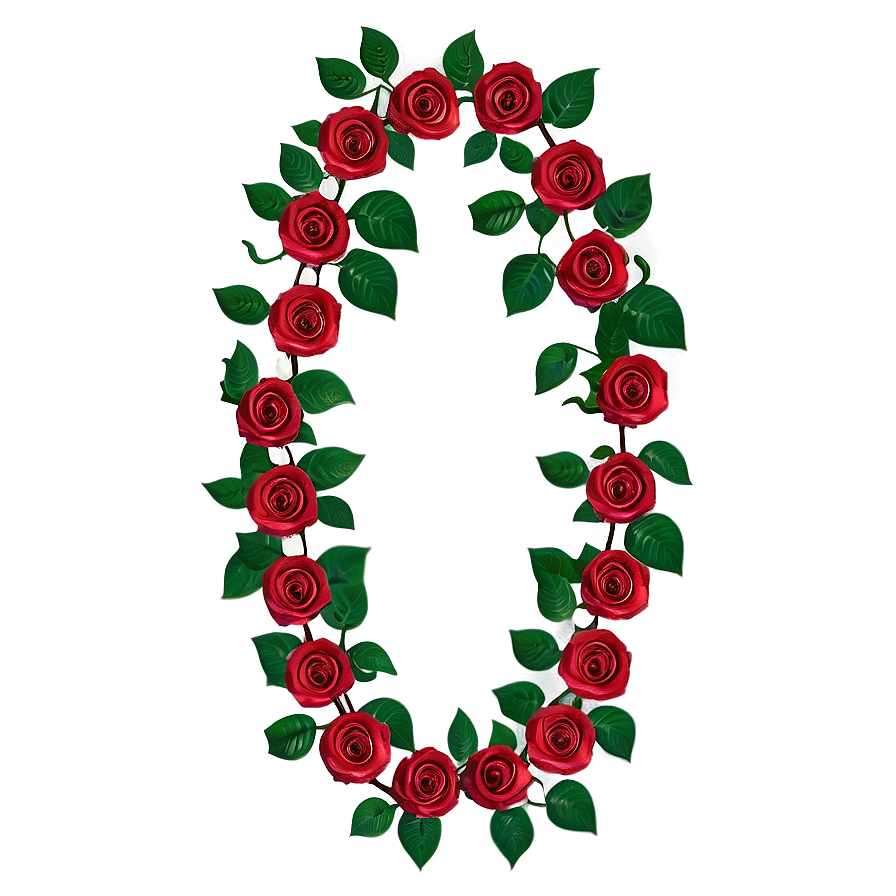 Red Rose Garland Png 05242024