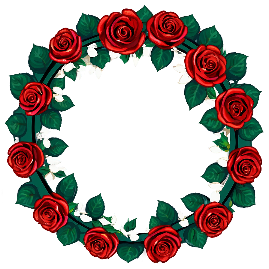 Red Rose Garland Png Mpn