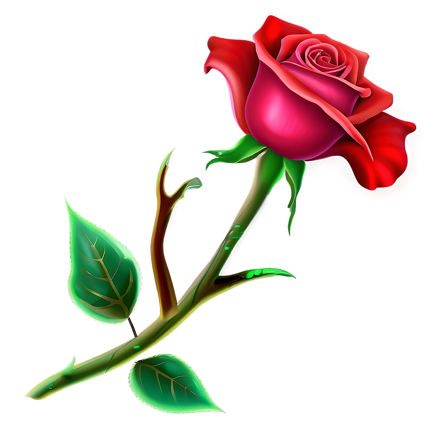 Red Rose Glow Png Drv