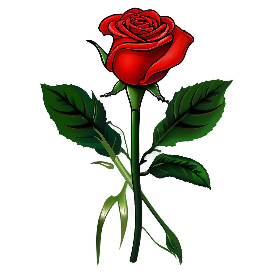 Red Rose Outline Png Kki38