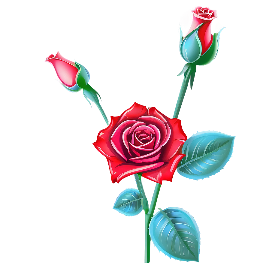 Red Rose Stem Png 05242024