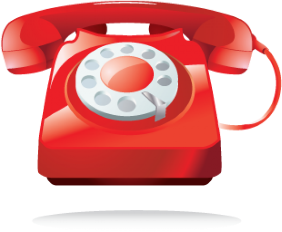 Red Rotary Phone Icon