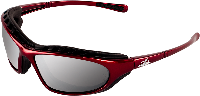 Red Safety Goggles Side View