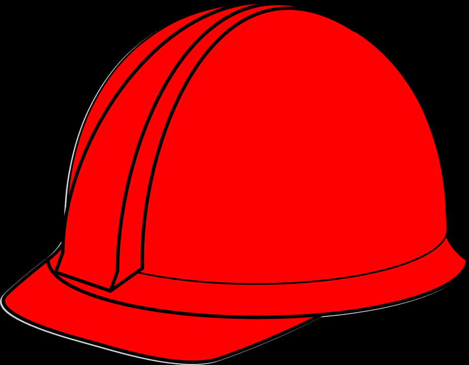 Red Safety Helmet Vector PNG with transparent background