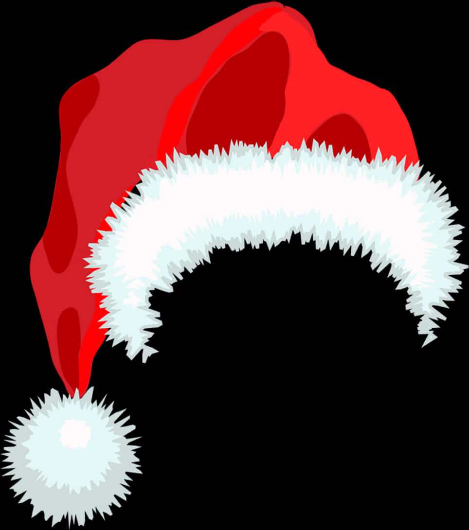 Red Santa Hat Illustration PNG with transparent background