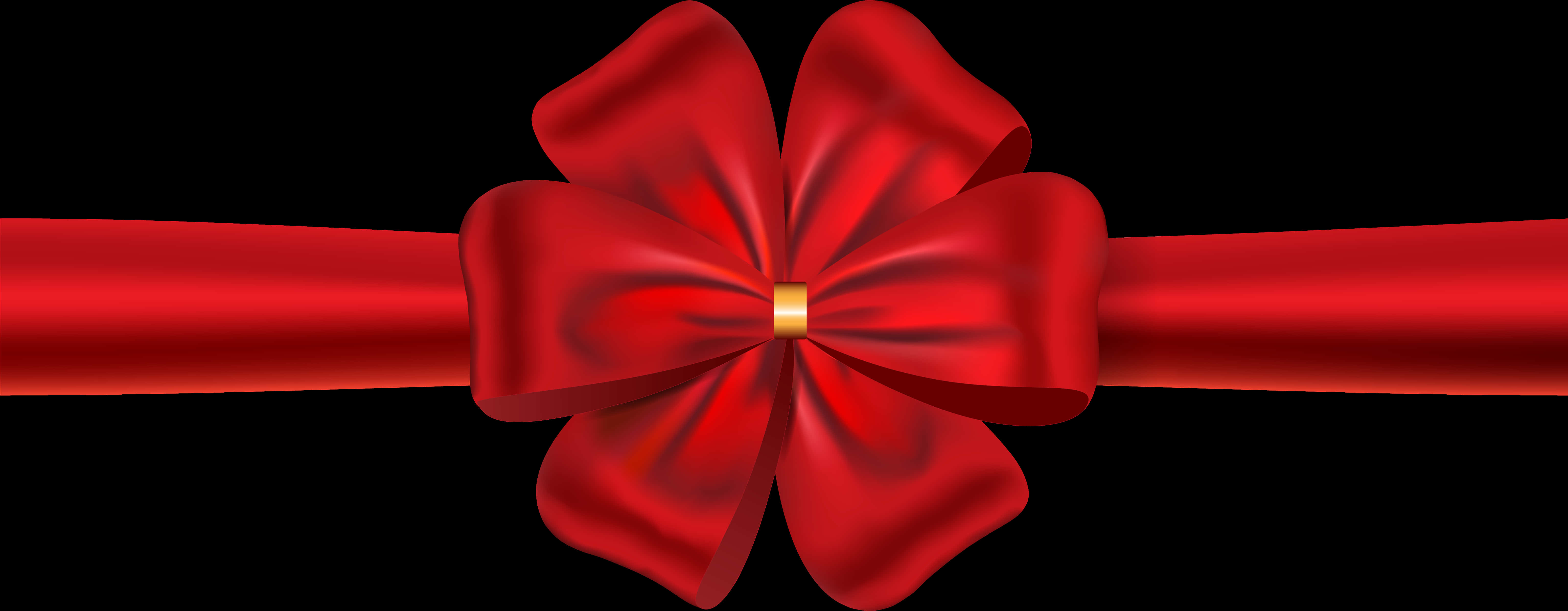 Red Satin Gift Bow PNG with transparent background