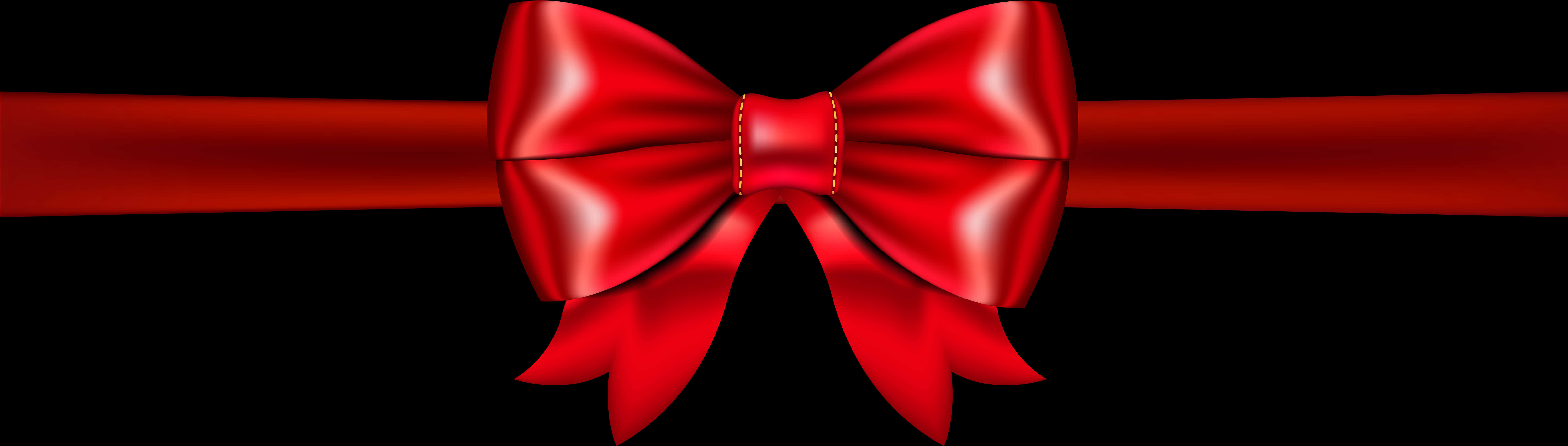 Red Satin Gift Bow PNG with transparent background