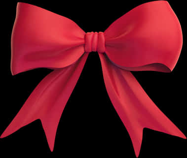 Red Satin Ribbon Bow PNG image with a transparent background, free high-resolution download