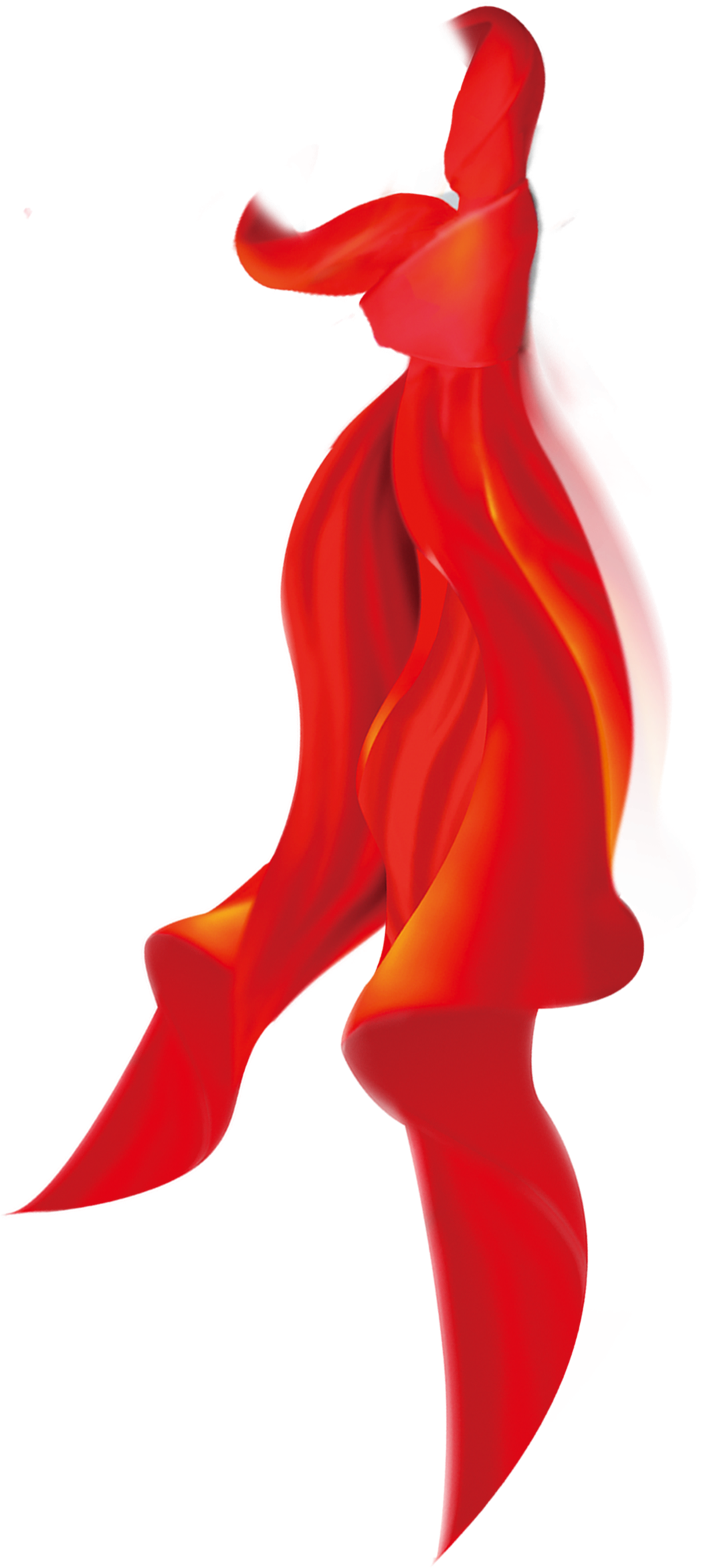 Red Scarf Dance Motion PNG image with a transparent background, free high-resolution download