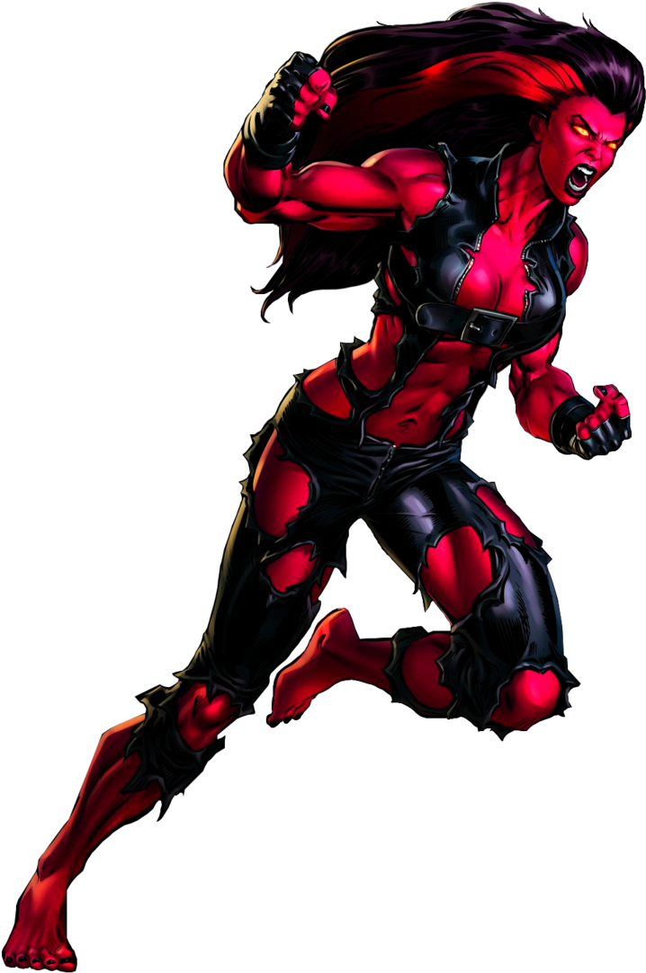 Red She Hulk Action Pose