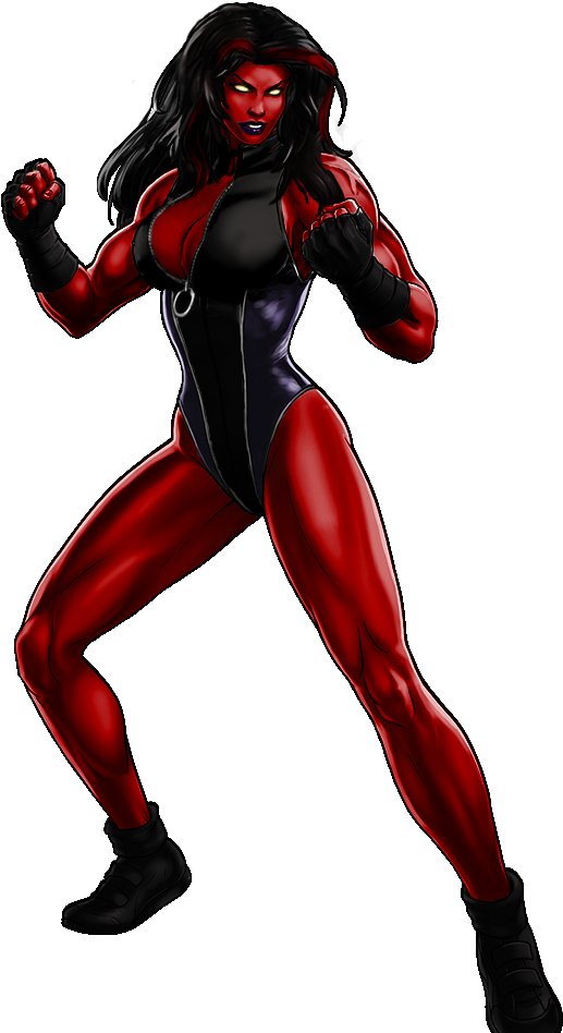 Red She Hulk Illustration