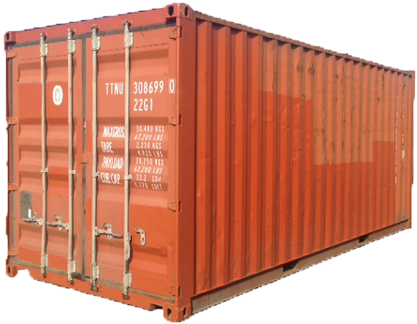 Red Shipping Container Side View