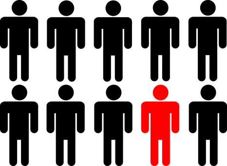 Red Silhouette Man Black Background