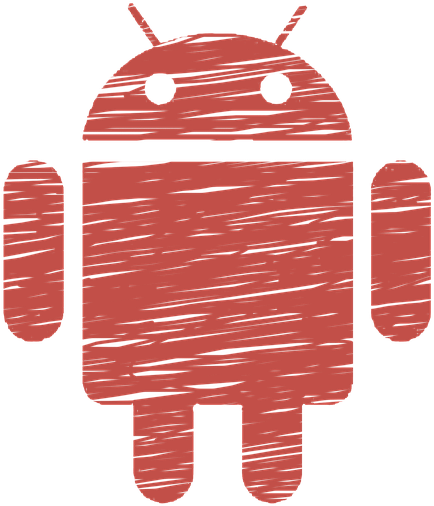 Red Sketch Android Robot