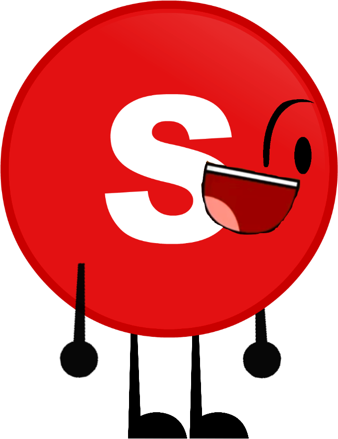 Red Skittle Character Smiling