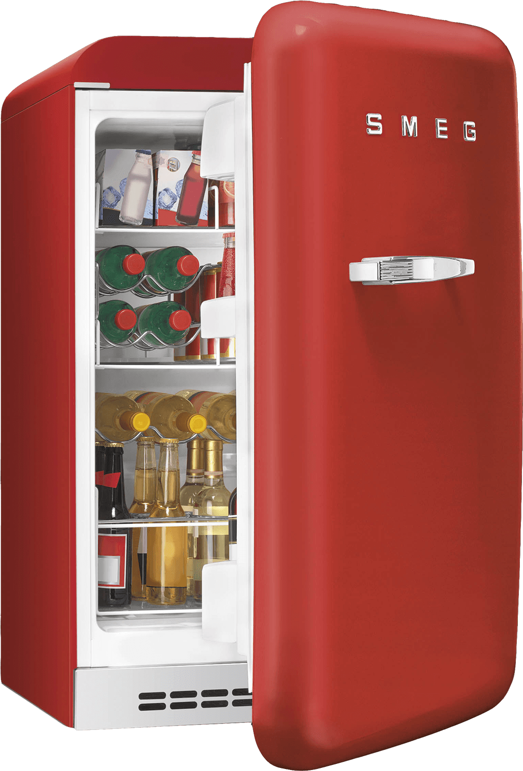 Red Smeg Fridge Open Door